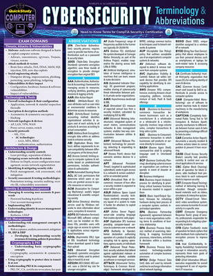 Cybersecurity Terminology & Abbreviations- Comptia Security Certification: A Quickstudy Laminated Reference Guide