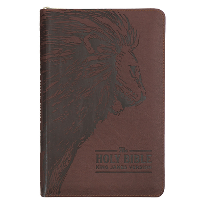 KJV Holy Bible, Standard Size Faux Leather Red Letter Edition - Thumb Index  & Ribbon Marker, King James Version, Brown Lion Zipper Closure - Magers &  Quinn Booksellers