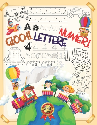 Giochi - Lettere - Numeri: Imparare a scrivere linee, Lettere e numeri con enigmistica e giochi educativi per bambini 3-6 anni: Trova le differen