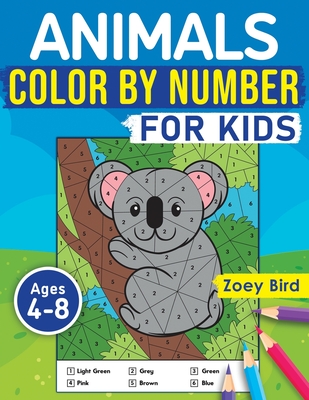 Color By Number Book for Girls: Unicorn, Mermaids and Other Cute Animals Coloring  Book for Kids Ages 4-8 (Stocking Stuffers #2) (Paperback)