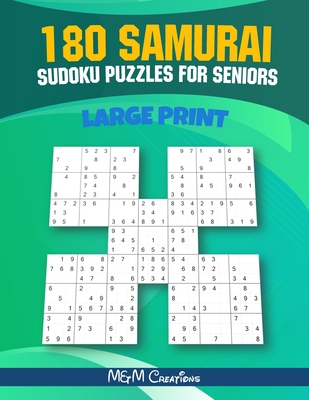 180 Samurai Sudoku Puzzles For Seniors: 1 Puzzle x Page - 8.5 x 11 - 3  Skill Levels: Easy - Medium - Hard (Large Print Edition) - Magers & Quinn  Booksellers