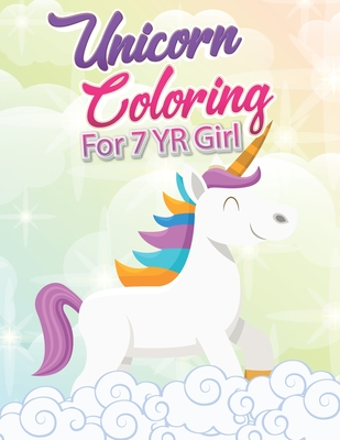 Unicorn Coloring Book For Girls 8-12: 50 Beautiful Unicorn Coloring Pages  For Kids (Large Print / Paperback)